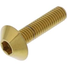 Linsenschraube JMP M5x0,8mm 20mm Edelstahl V4A gold
