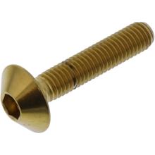 Linsenschraube JMP M5x0,8mm 25mm Edelstahl V4A gold