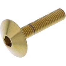 Śruba owalna JMP M5x0.8mm 25mm stal nierdzewna V4A złota