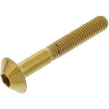 Śruba owalna JMP M5x0.8mm 35mm stal nierdzewna V4A złota