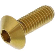 Linsenschraube JMP M6x1,00mm 16mm Edelstahl V4A gold