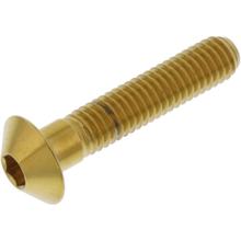 Śruba owalna JMP M6x1.00mm 30mm stal nierdzewna V4A złota