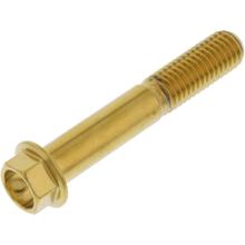 Śruba sześciokątna JMP M10x1.50mm 60mm stal nierdzewna V4A złota