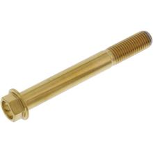 Śruba sześciokątna JMP M10x1.25mm 80mm stal nierdzewna V4A złota