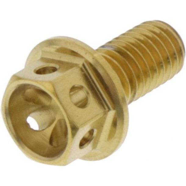 Tornillo hexagonal JMP M5x0.8 de 10 mm de acero inoxidable V4A racing gold