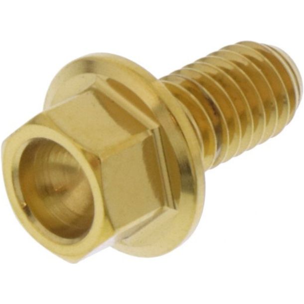 Perno hexagonal JMP M6x1.00mm 12mm acero inoxidable V4A dorado