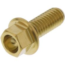 Śruba sześciokątna JMP M6x1.00mm 15mm stal nierdzewna V4A złota