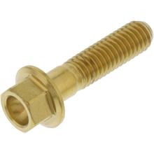 Sechskantschraube JMP M6x1,00mm 25mm Edelstahl V4A gold