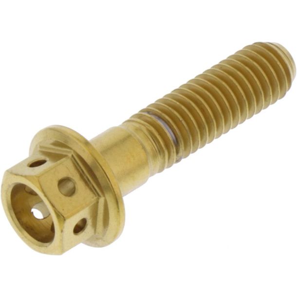 Hexagon bolt JMP M6x1.00 25mm stainless steel V4A racing gold