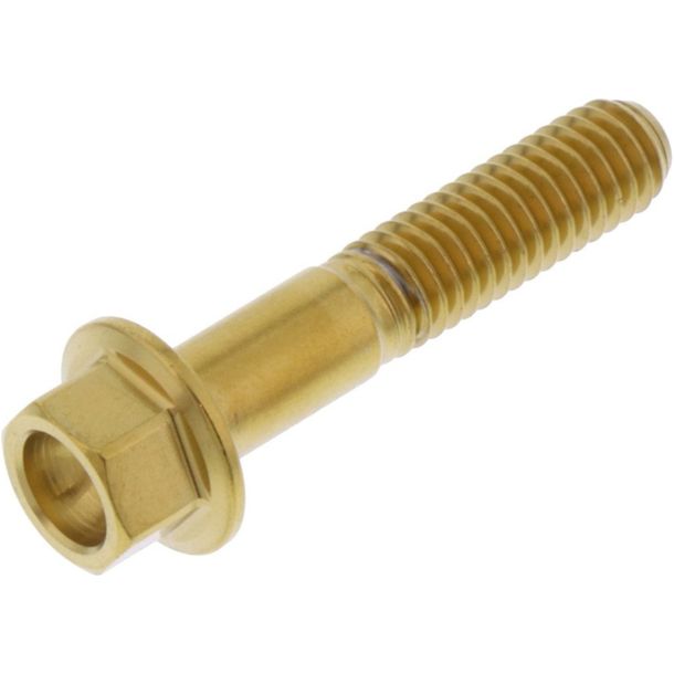 Boulon hexagonal JMP M6x1,00mm 30mm en acier inoxydable V4A doré