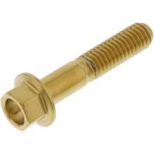 Śruba sześciokątna JMP M6x1.00mm 30mm stal nierdzewna V4A złota