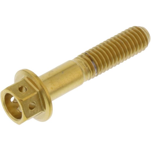 Tornillo hexagonal JMP M6x1.00 30 mm de acero inoxidable V4A racing gold