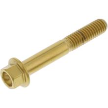 Śruba sześciokątna JMP M6x1.00mm 40mm stal nierdzewna V4A złota