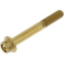 Sechskantschraube JMP M6x1,00 45mm Edelstahl V4A Racing gold