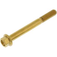 Śruba sześciokątna JMP M6x1.00mm 55mm stal nierdzewna V4A złota
