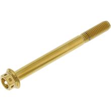 Hexagon bolt JMP M6x1.00 65mm stainless steel V4A racing gold