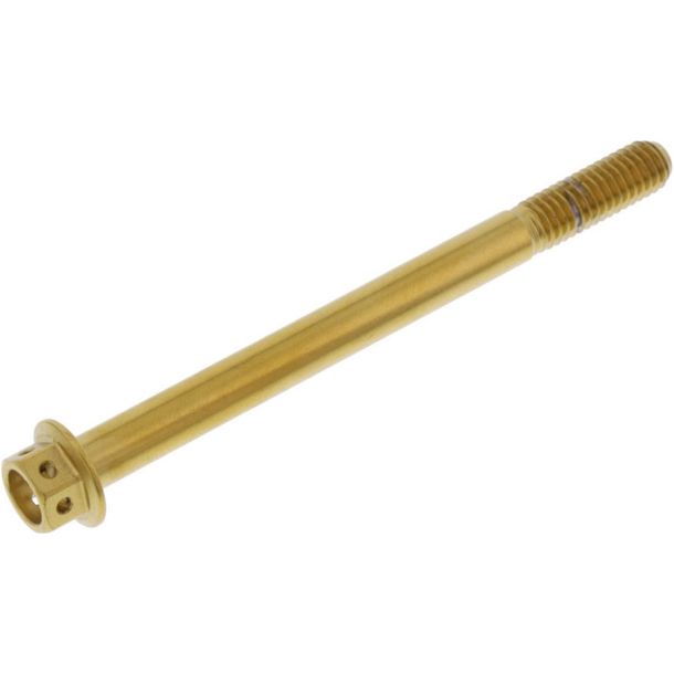 Tornillo hexagonal JMP M6x1.00 75 mm de acero inoxidable V4A racing gold