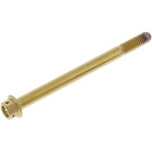 Tornillo hexagonal JMP M6x1.00 80 mm de acero inoxidable V4A racing gold
