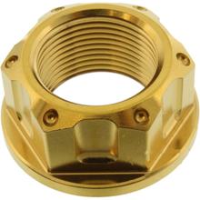 Achtermutter JMP M24x1,50mm Roestvast staal V4A goud voor Yamaha YZF-R6 600 / 779 / 800 / 900 / 998 / 1000 / 1300 / 1670 cc bouwjaar 1998 - 2021