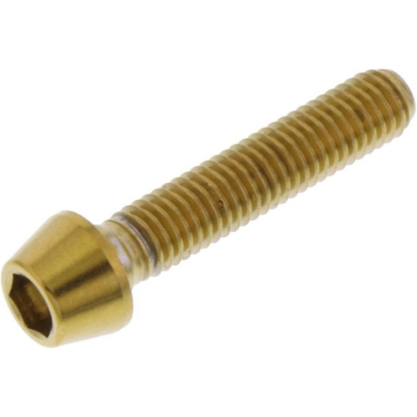 Vis conique JMP M5x0,8 mm 25 mm en acier inoxydable V4A doré