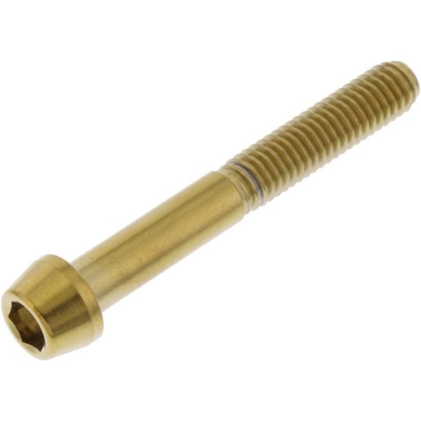 Vis conique JMP M6x1,00mm 45mm en acier inoxydable V4A doré