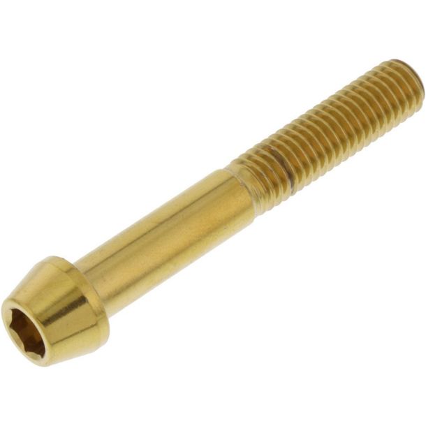 Tornillo cónico JMP M8x1,25 mm 55 mm acero inoxidable V4A dorado
