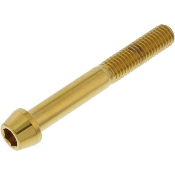 Tornillo cónico JMP M8x1,25 mm 60 mm acero inoxidable V4A dorado