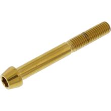 Śruba stożkowa JMP M8x1.25mm 65mm stal nierdzewna V4A złota