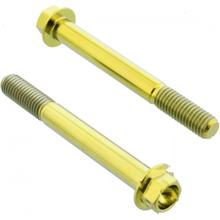 Bremssattelbefestsigungschrauben JMP Titan gold für KTM RC 390 ccm Bj. 2014 - 2016