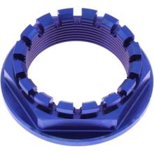 JMP M38x1.50mm titanium blue axle nut