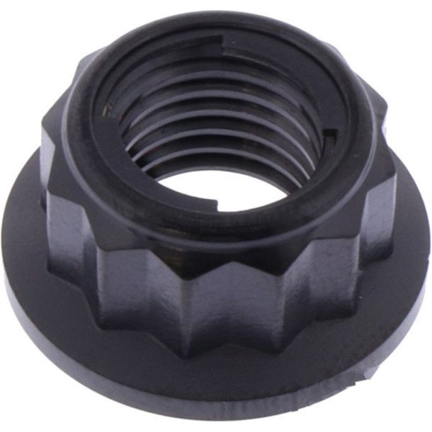 JMP M10x1.25mm Bi-hex titanium black sprocket nut