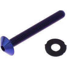 Śruba owalna JMP M5x0.8mm 40mm tytanowa niebieska