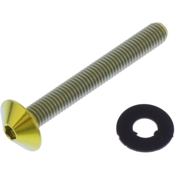 Oval screw JMP M5x0.8mm 40mm titanium gold
