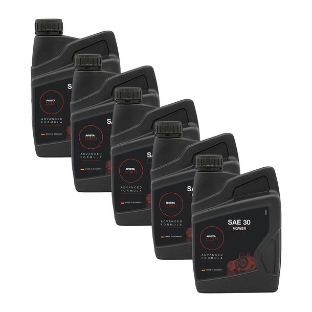 5 aceites de transmisión AVISTA Path Mower SAE 30 para scooters automáticos, incluidas Vespa, Lambretta y otros «antiguos», fabricado en Alemania, 1Litro