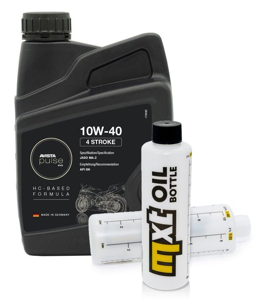 AVISTA Pulse Evo 4 Stroke 4-Takt Motoröl SAE 10W-40 1L + Ölmessbecher Maxtuned 250ml