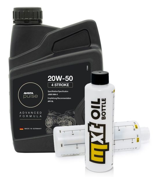 Tasse à mesurer d'huile AVISTA Pulse 4 Stroke SAE 20W-50 1L+ Maxtuned 250 ml
