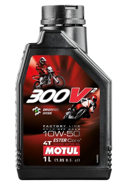 Motul 300V2 4T FL RR OR 4-Stroke Racing Engine Oil 10W-50 1L