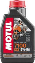Aceite de motor Motul 7100 4T 15W-50 de 4 tiempos de alto rendimiento con tecnología de síntesis 1L