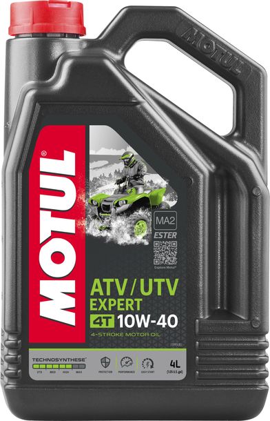 Aceite de motor Motul ATV-UTV Expert 10W40 4T de 4 tiempos con tecnosíntesis, 4 L
