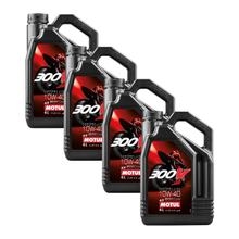 4x Motul 300V 4T Factory Line Road Racing 10W-40 4-Takt Hochleistungs Motoröl 4L