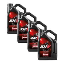 4x Motul 300V 4T FL Off Road 15W-60 4-Stroke High-Performance Engine Oil 4L