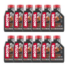12x Motul 7100 4T 10W-40 4-stroke high-performance engine oil with synthesis technology 1L