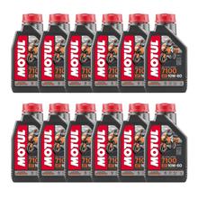 12x Motul 7100 4T 10W-60 4-Takt Hochleistungs Motoröl mit Synthese Technologie 1L