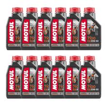 12x Motul 7100 4T 20W-50 óleo de motor de alto desempenho 4 tempos com tecnologia de síntese 1L