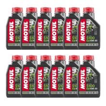 12x Motul 5100 4T 10W-30 4-Takt Motoröl mit Technosynthese 1L