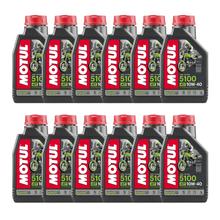 12x Motul 5100 4T 10W-40 óleo de motor 4 tempos com tecnossíntese 1L