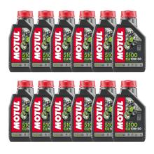 12x Motul 5100 4T 10W-50 4-Takt Motoröl mit Technosynthese 1L