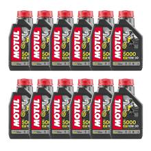 Aceite de motor Motul 5000 4T 10W-30 de 4 tiempos con tecnosíntesis, 12 unidades