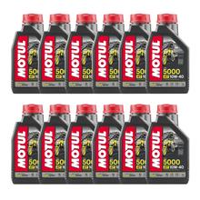 12x Motul 5000 4T 10W-40 4-Takt Motoröl mit HC-Tech Technologie 1L