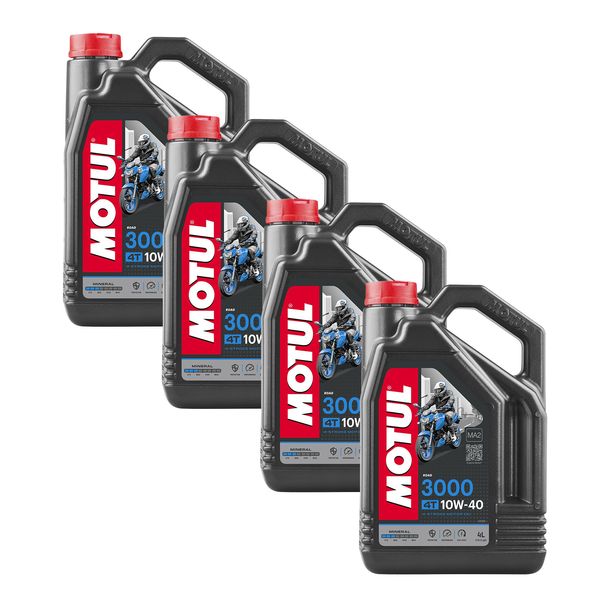 4x Motul 3000 4T 10W-40 4-stroke engine oil 4L